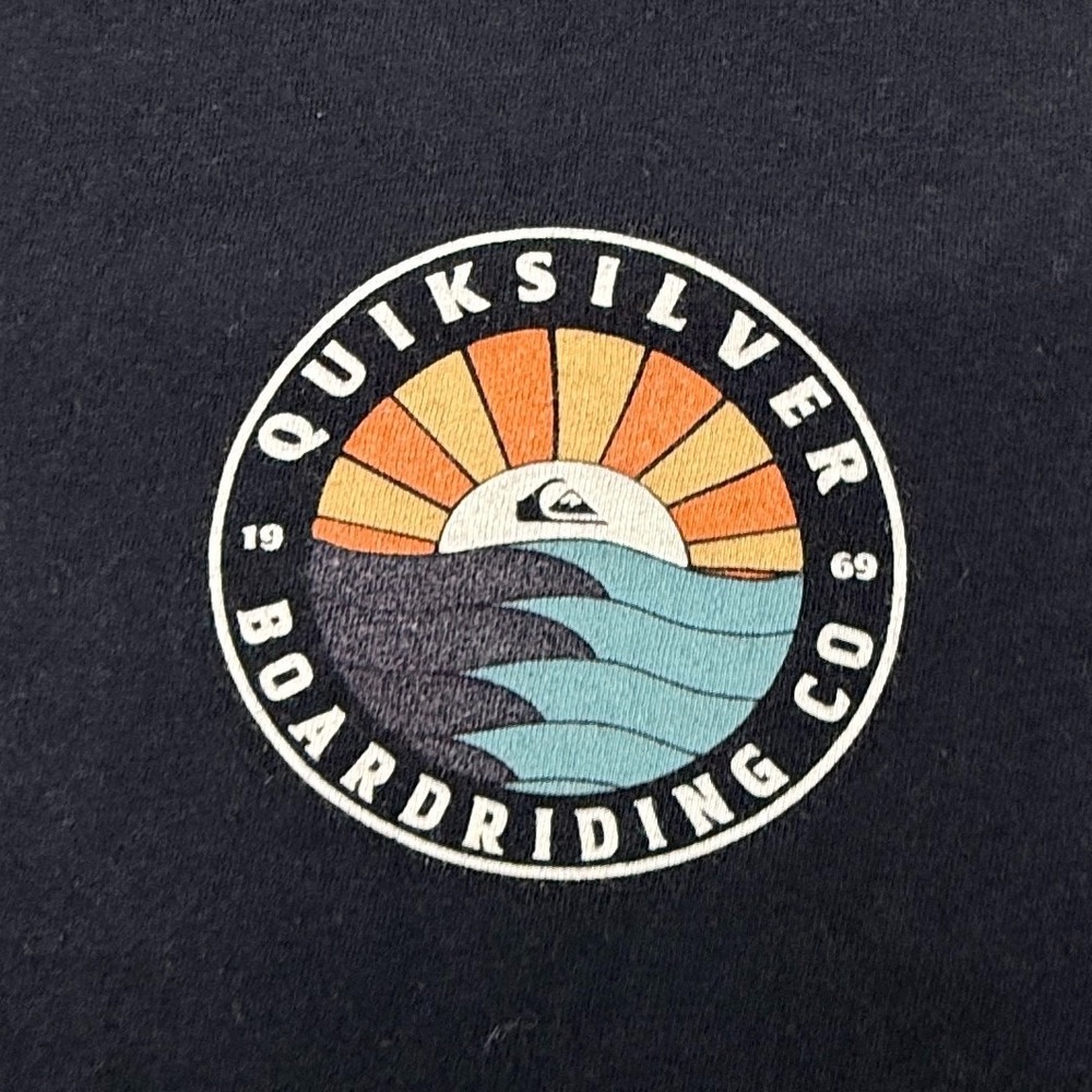 Quiksilver Park City Mens T Shirt Large Black Surf Skate Logo Short Sleeve Tee - Picture 3 of 6